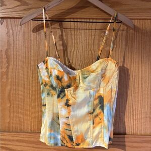 PrettyLittleThing Tie-Dye Camisole - Orange and Black